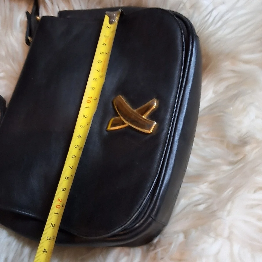 Paloma Picasso rare navy suede round x bag